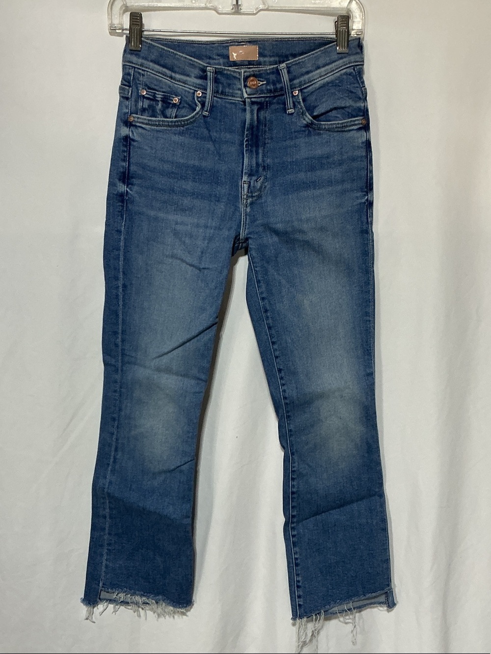 MOTHER The Insider Crop Step Fray Jeans Sz 25